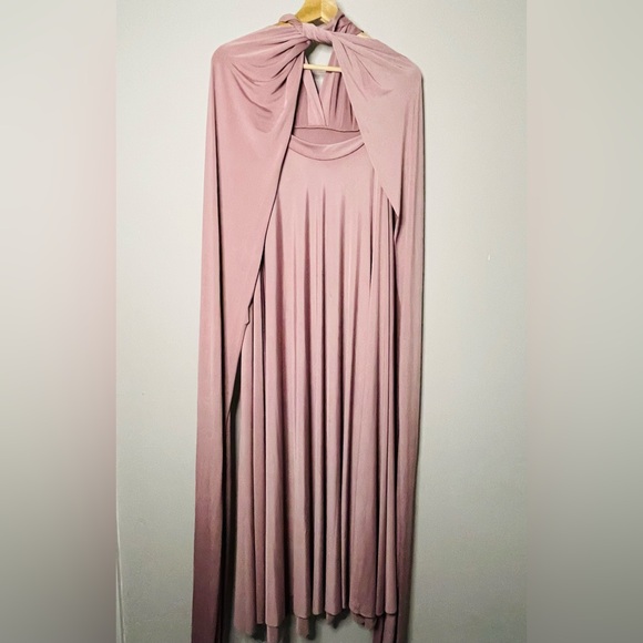 Henkaa Dusty Rose Convertible Bridesmaid Infinity Dress - Picture 2 of 5